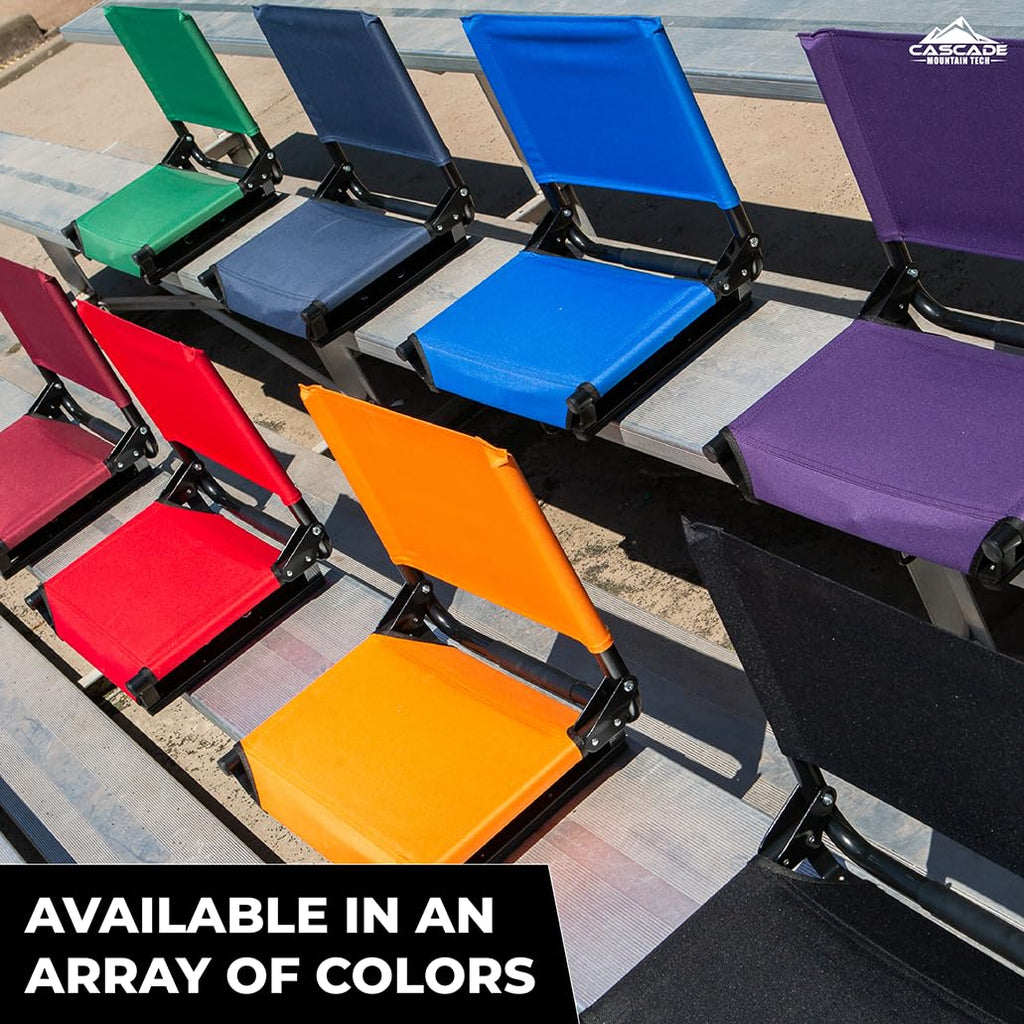 Portable Folding Steel Stadium Seats for Bleachers, Black O566309