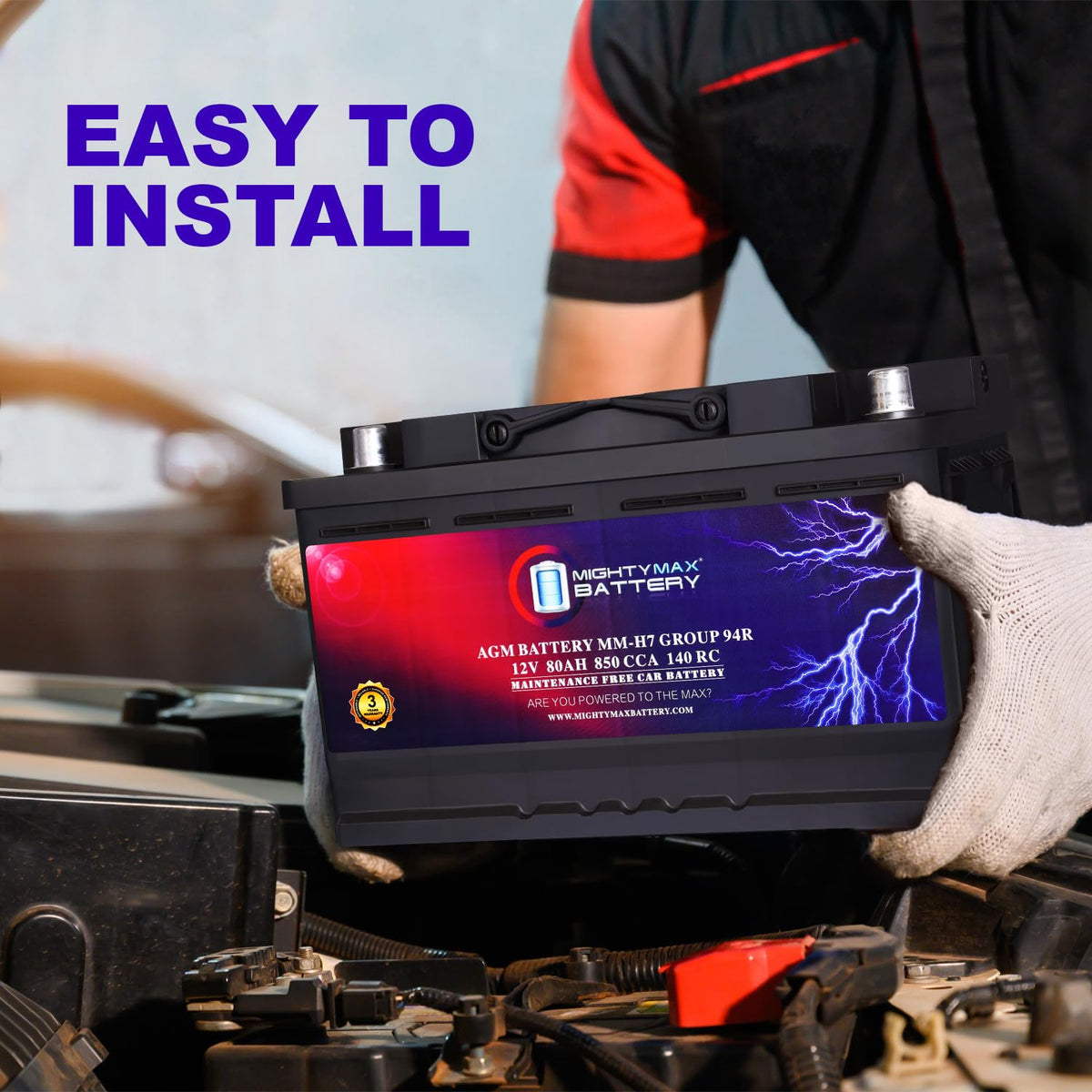 12V 80AH 850 CCA Replacement Battery T99063