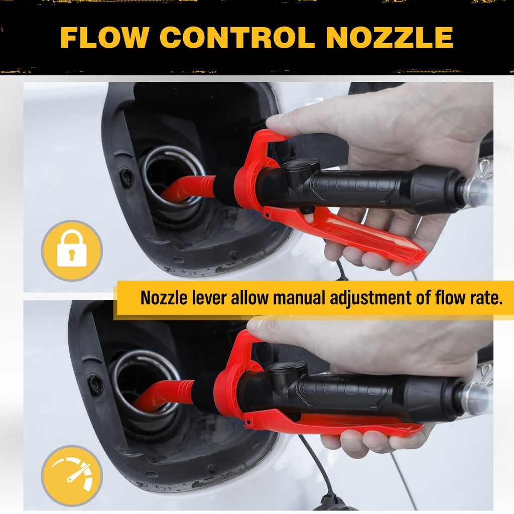 Portable Battery Powered Red Electric Fuel Water Transfer Pump 2.4 GPM V642