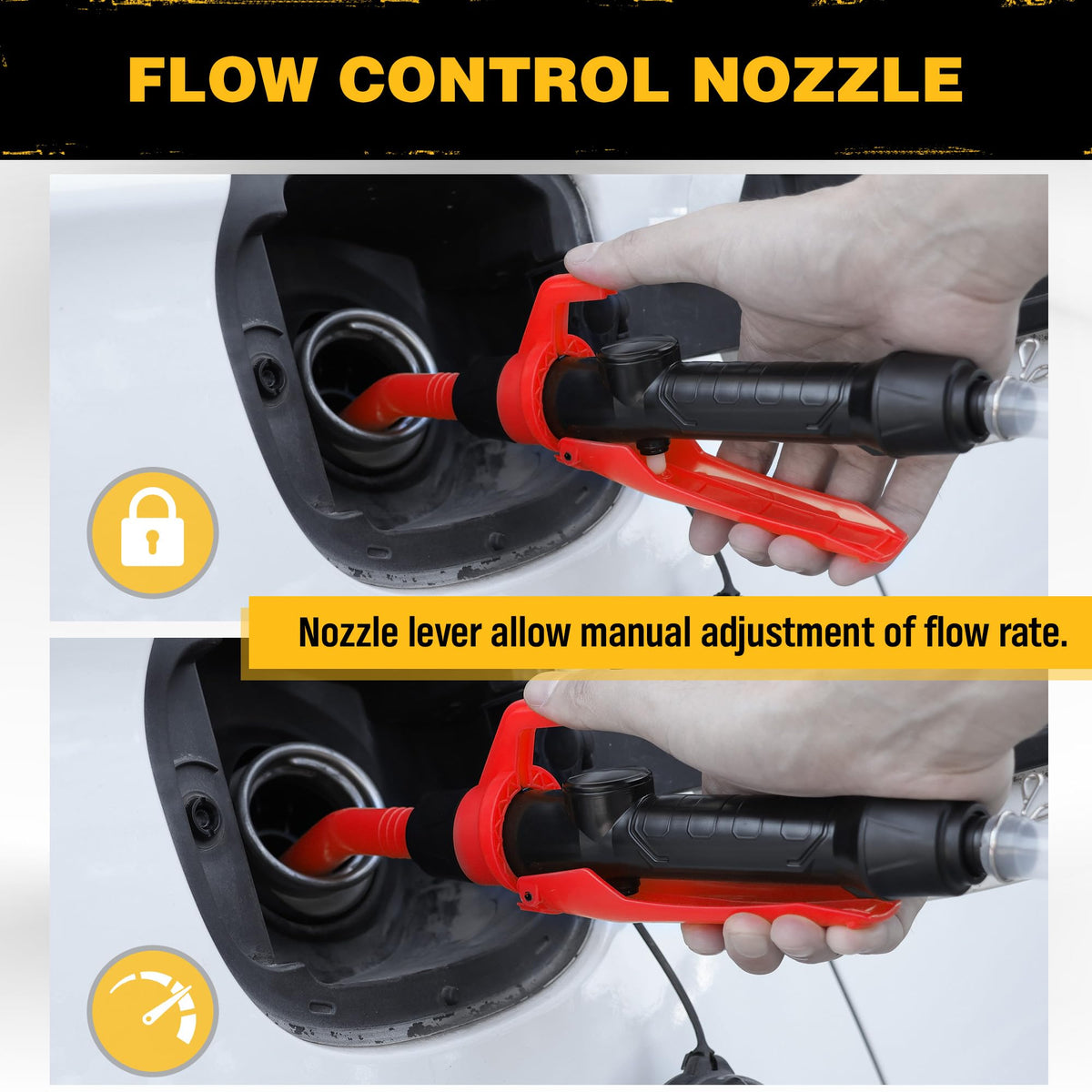 Portable Battery Powered Red Electric Fuel Water Transfer Pump 2.4 GPM V642