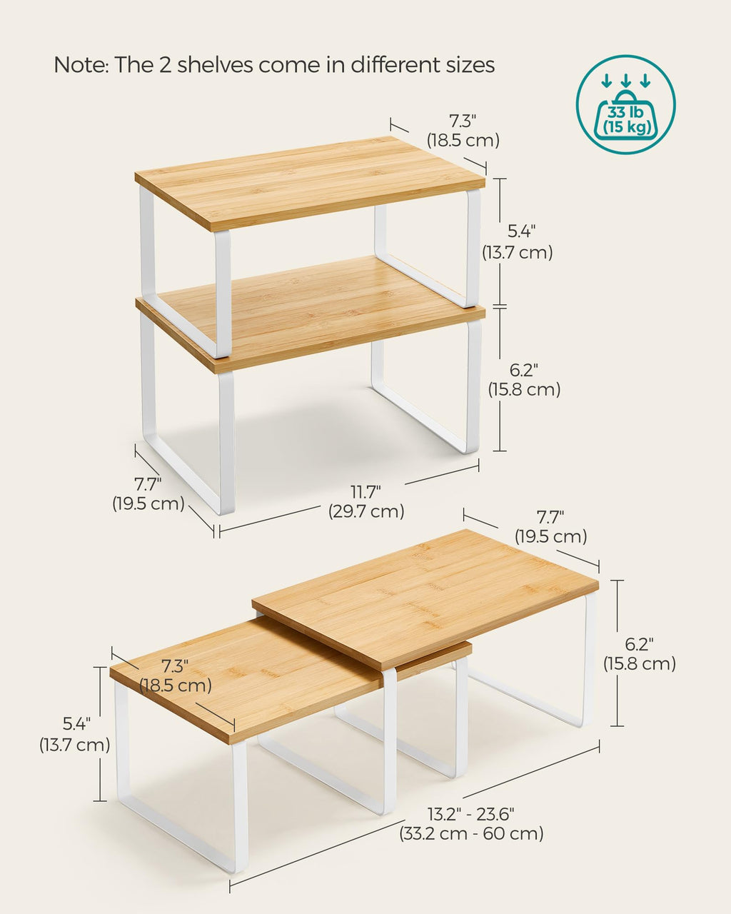Set of 4 Kitchen Storage Shelf H3931