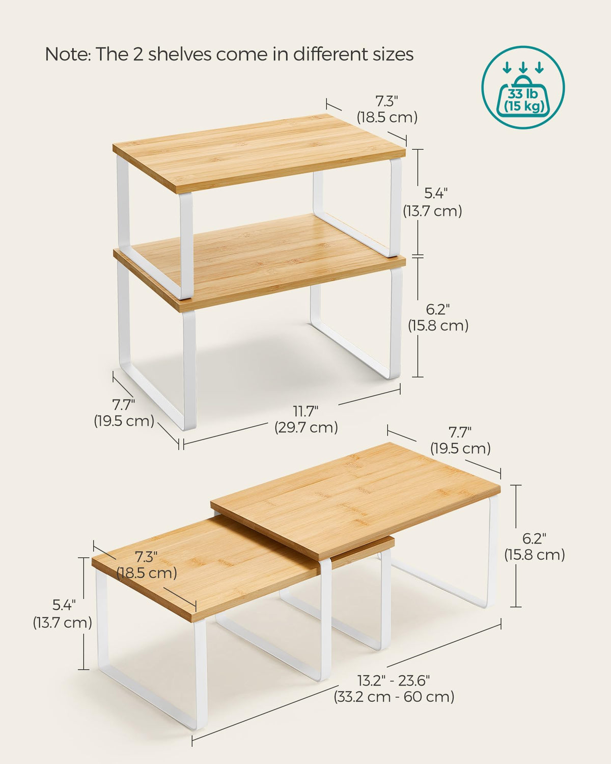 Set of 4 Kitchen Storage Shelf H3931