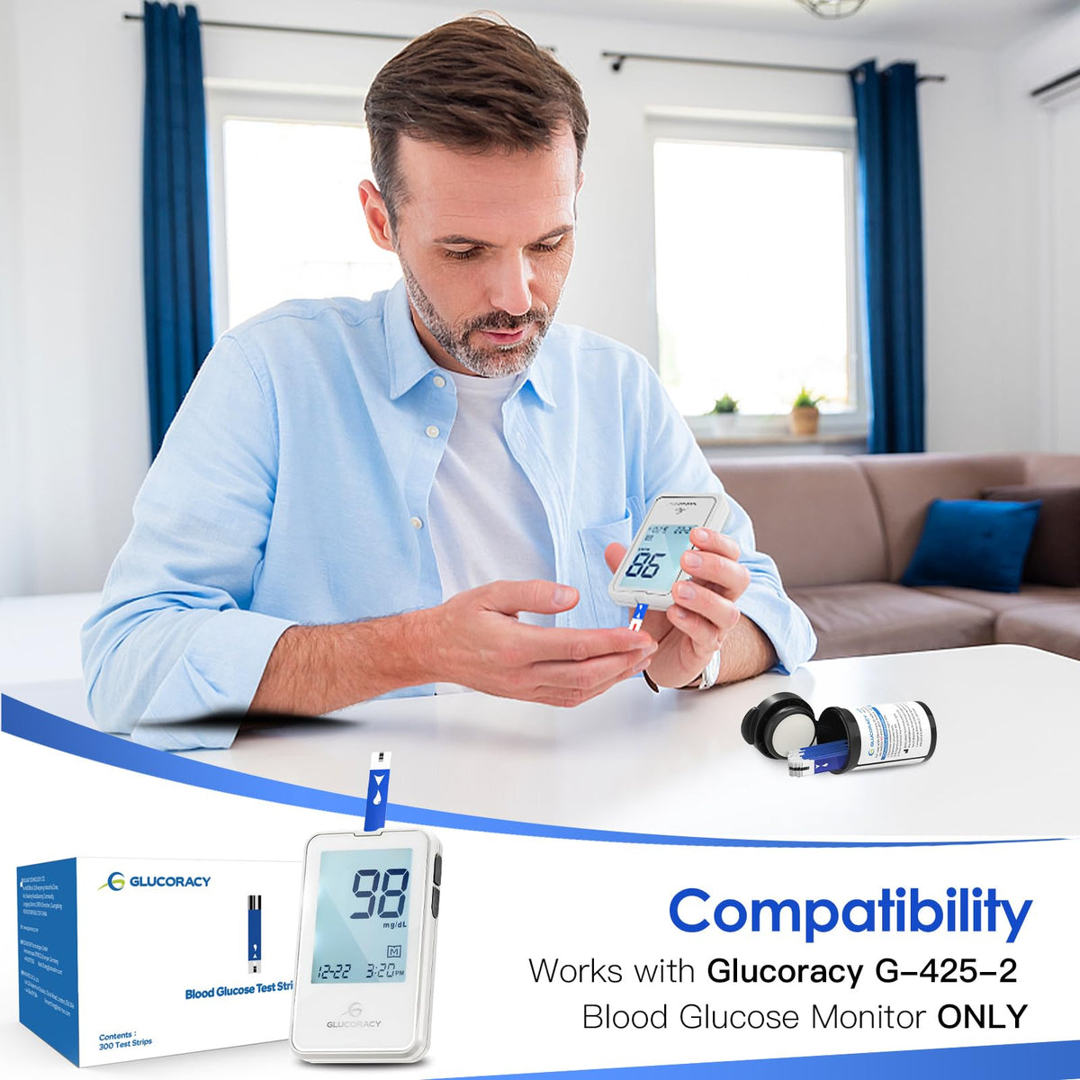 Blood Glucose Test Strips 300 Counts J911092