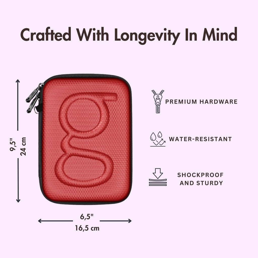 Red Hard Shell Diabetes Travel Case X2423