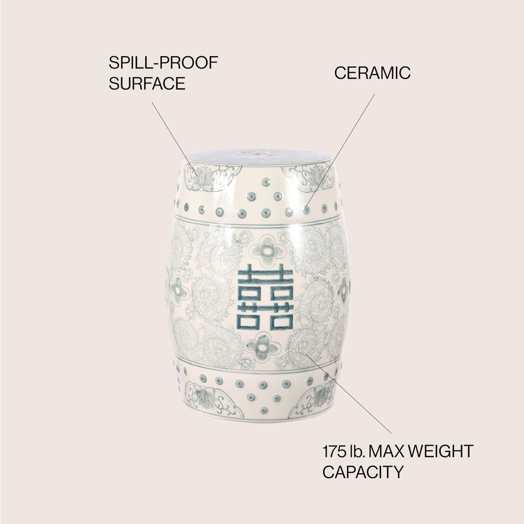Ceramic Garden Stool 18" Table O533