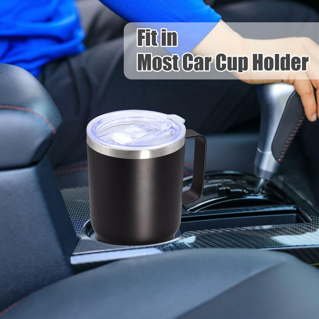 20 oz Black Tumbler with Handle and Lid Y124180