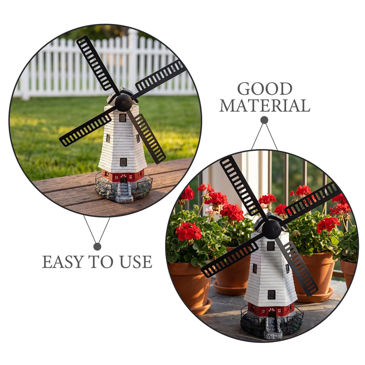 Solar Powered Rotating Lighthouse Garden Statue Light T71519