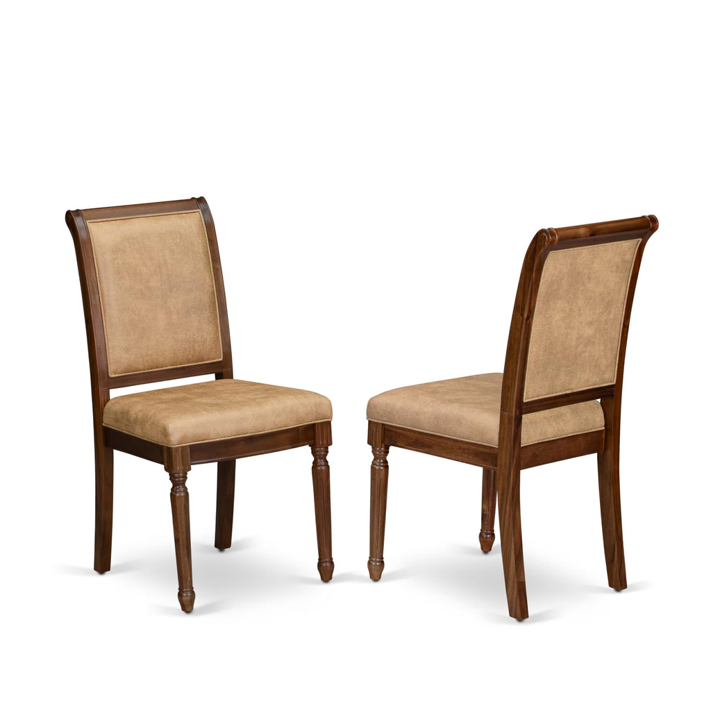9 Piece Dining Table Set with 8 Beige Polyester Chairs J499