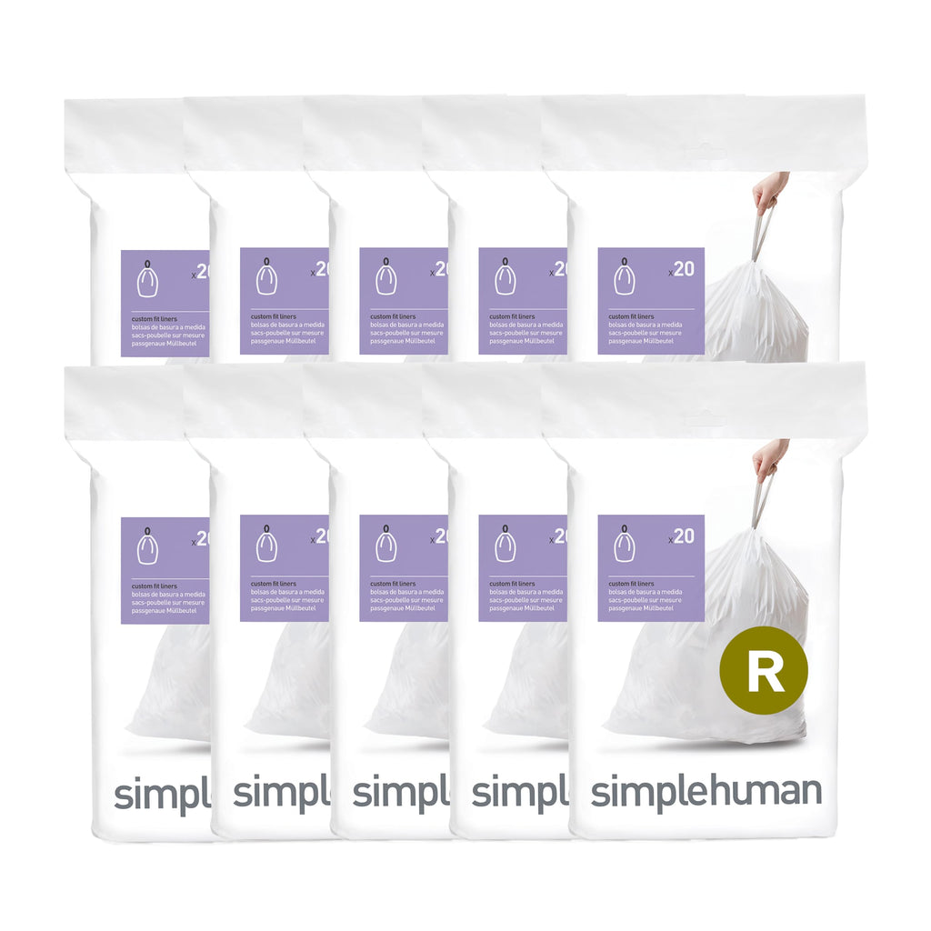 200 Count White Drawstring Kitchen Trash Bags D390342