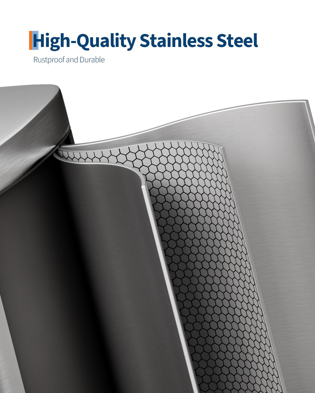 Step-on Stainless Steel Kitchen Trash Can 13 Gal E319