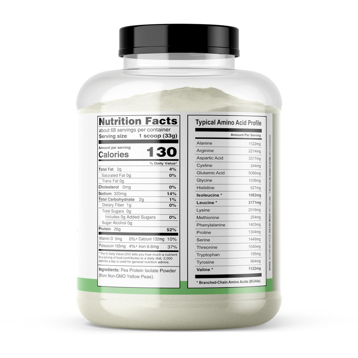 100% Pea Protein Vegan Gluten Free 5 Pound Unflavored Y4870