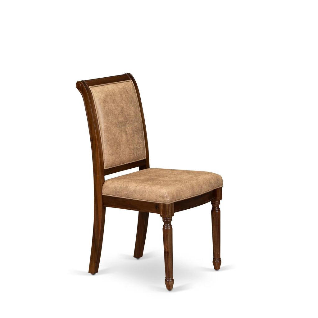 9 Piece Dining Table Set with 8 Beige Polyester Chairs J499