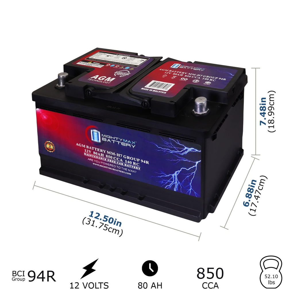 12V 80AH 850 CCA Replacement Battery T99063