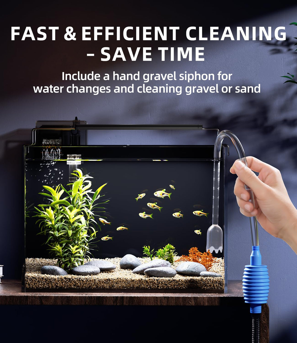 5 Gallon Rimless Glass Aquarium Starter Kit with Filter Light Lid A5038