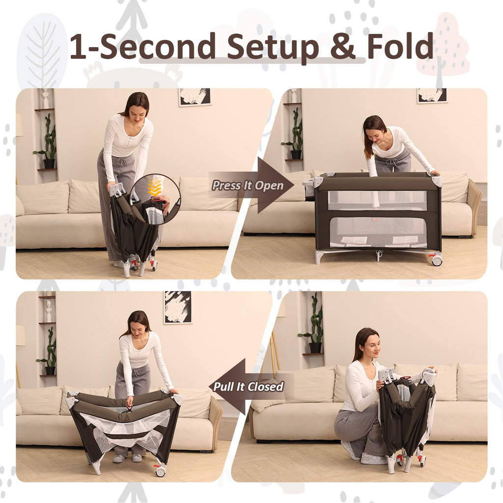 5-in-1 Baby Bassinet Bedside Sleeper A148344