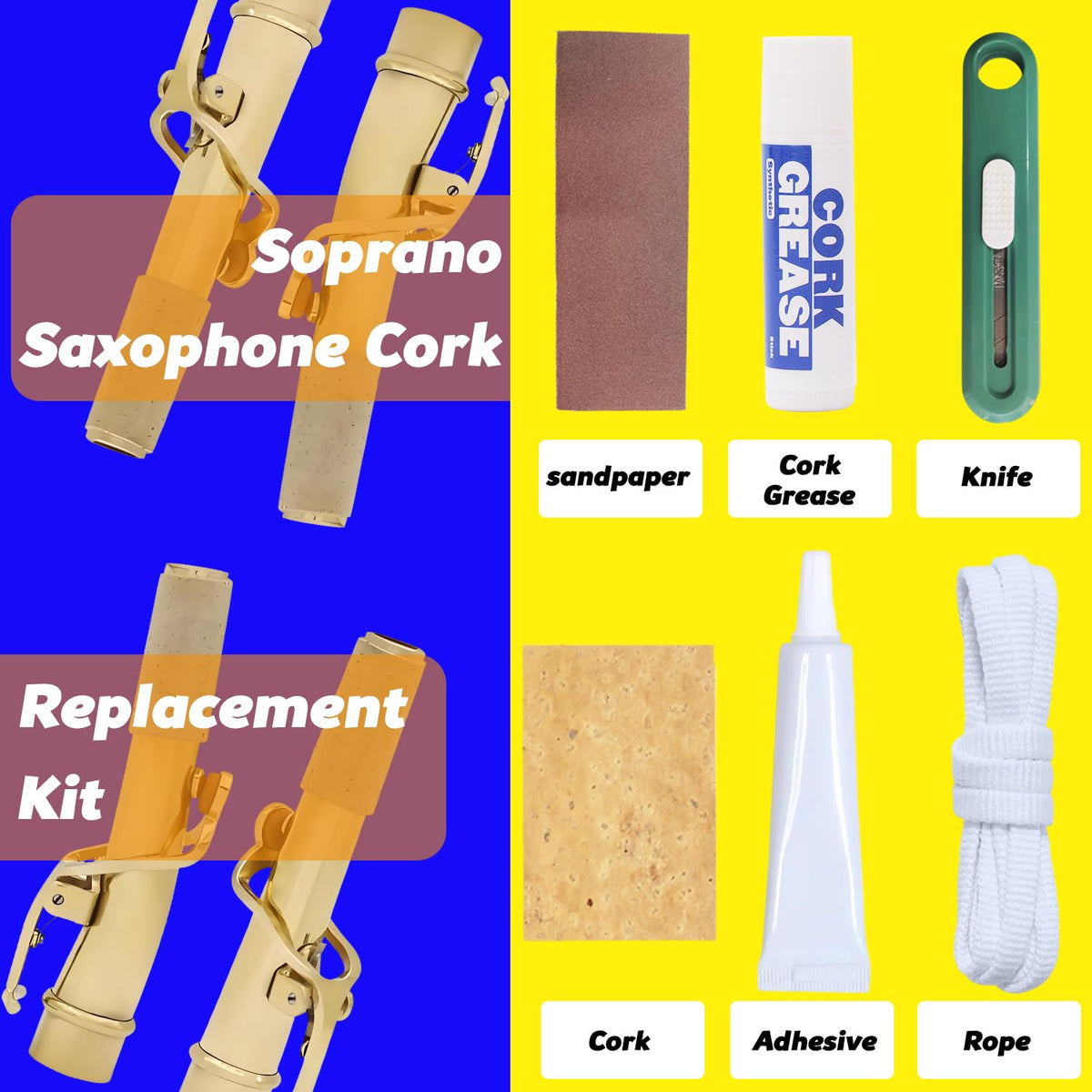 Alto Saxophone Cork Replacement Kit T167