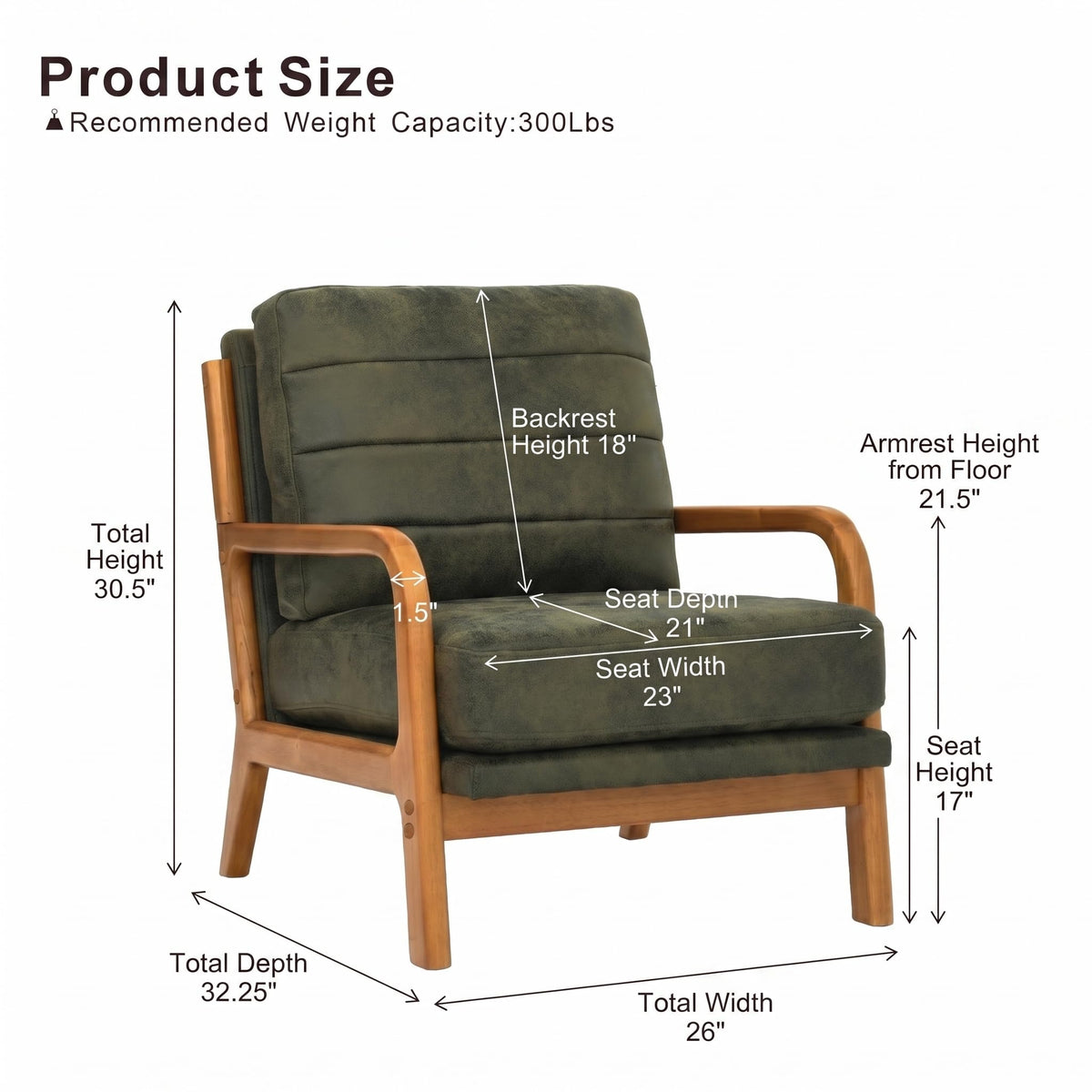 Mid Century Modern Faux Leather Accent Chair Set of 2 D6825