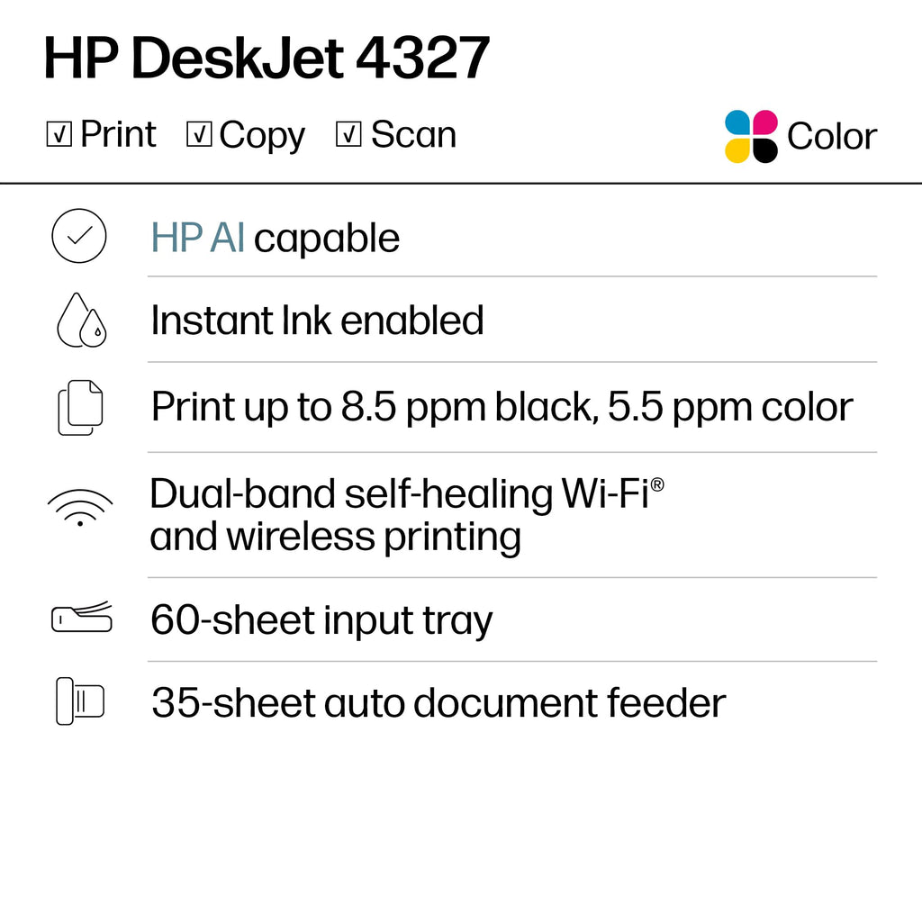 Wireless All-in-One Color Inkjet Printer, Scanner, Copier U8276