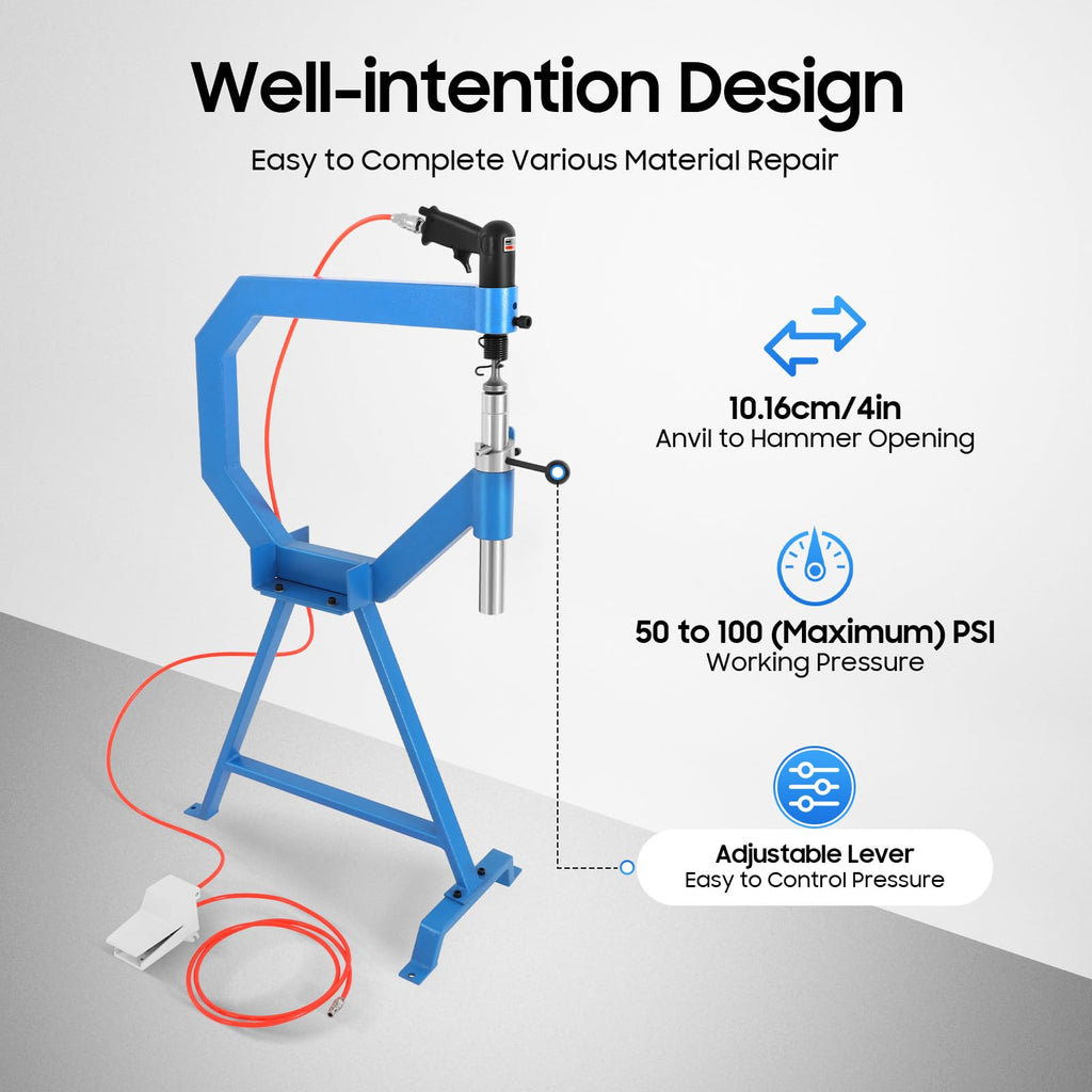 Pneumatic Planishing Hammer Sheet Metal Shaping Machine with Cast-Iron Stand C94342