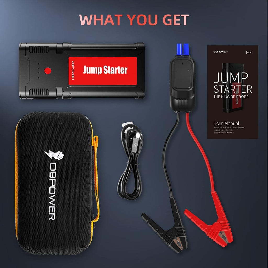 Portable 12V Car Jump Starter with Smart Clamp Cables Z46220
