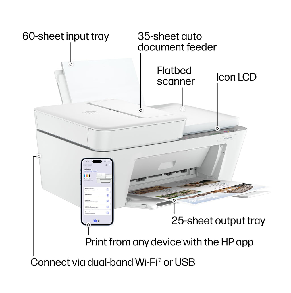 Wireless All-in-One Color Inkjet Printer, Scanner, Copier U8276