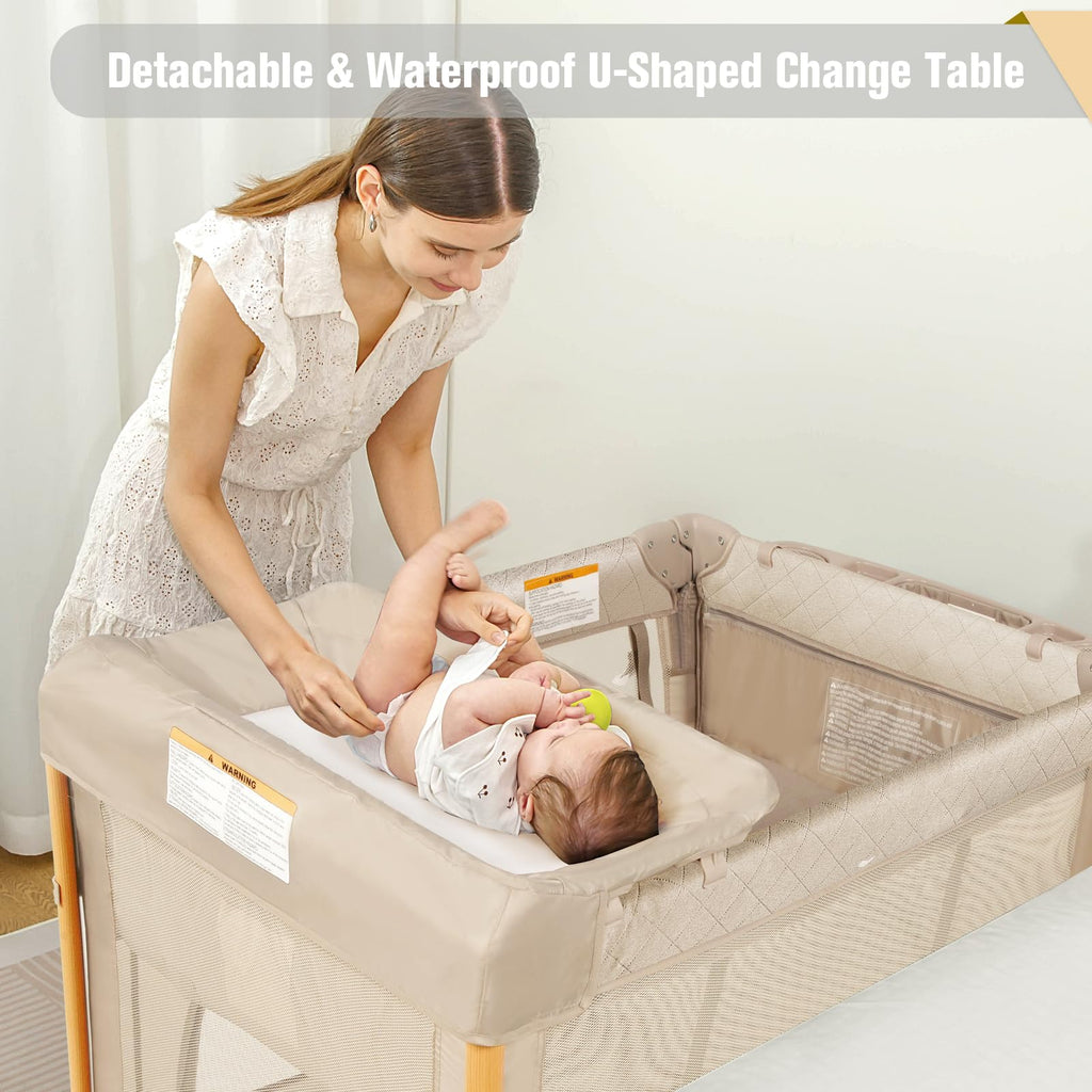 5 in 1 Beige Baby Bassinet D3766