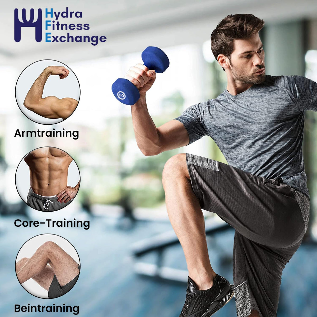 Neoprene Coated Dumbbell Set Blue O364867