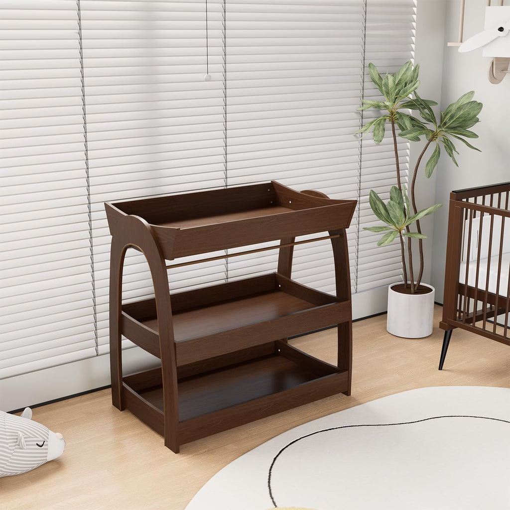 Wood 2-Tier Baby Changing Table C369985