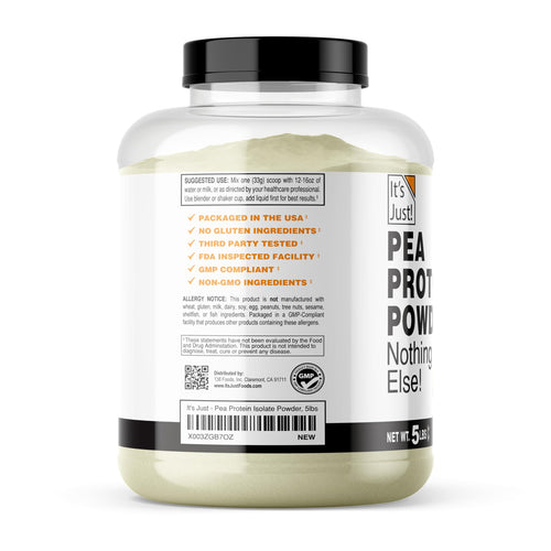 100% Pea Protein Vegan Gluten Free 5 Pound Unflavored Y4870
