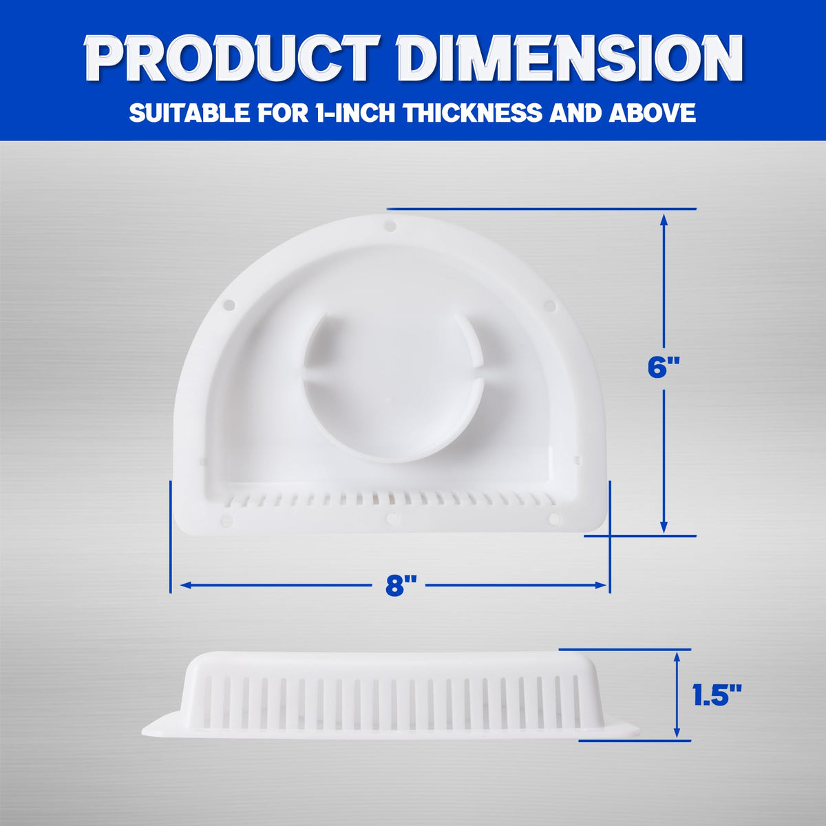 Trailer RV Sidewall Exhaust Vent Fan Kit with Cover, 2 Pack Z48023