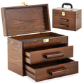 11 Inch Wooden Tool Box with 2 Drawers U45152