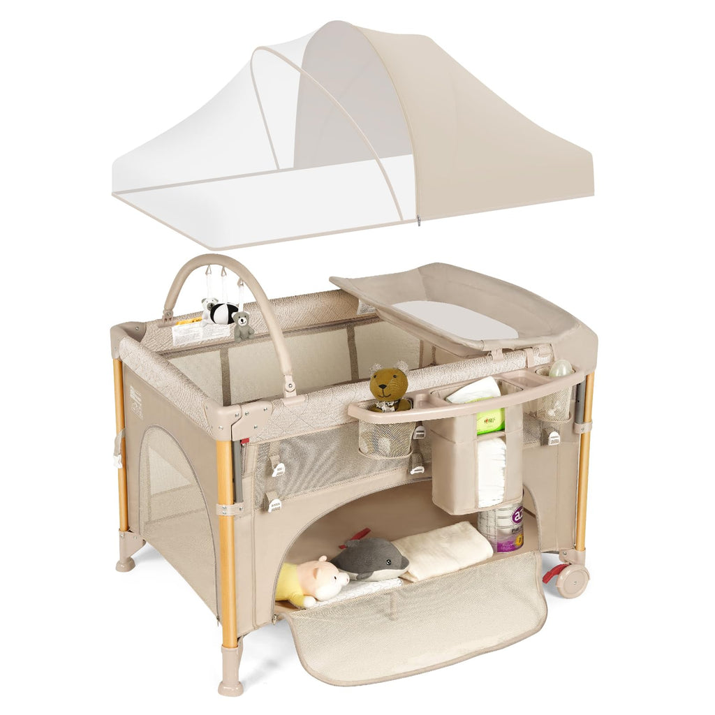 5 in 1 Beige Baby Bassinet D3766