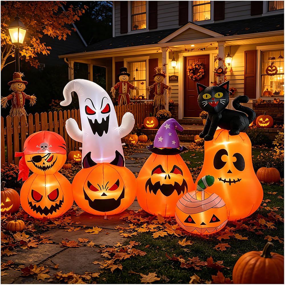 8 FT Inflatable Pumpkin Patch Yard Décor B572393