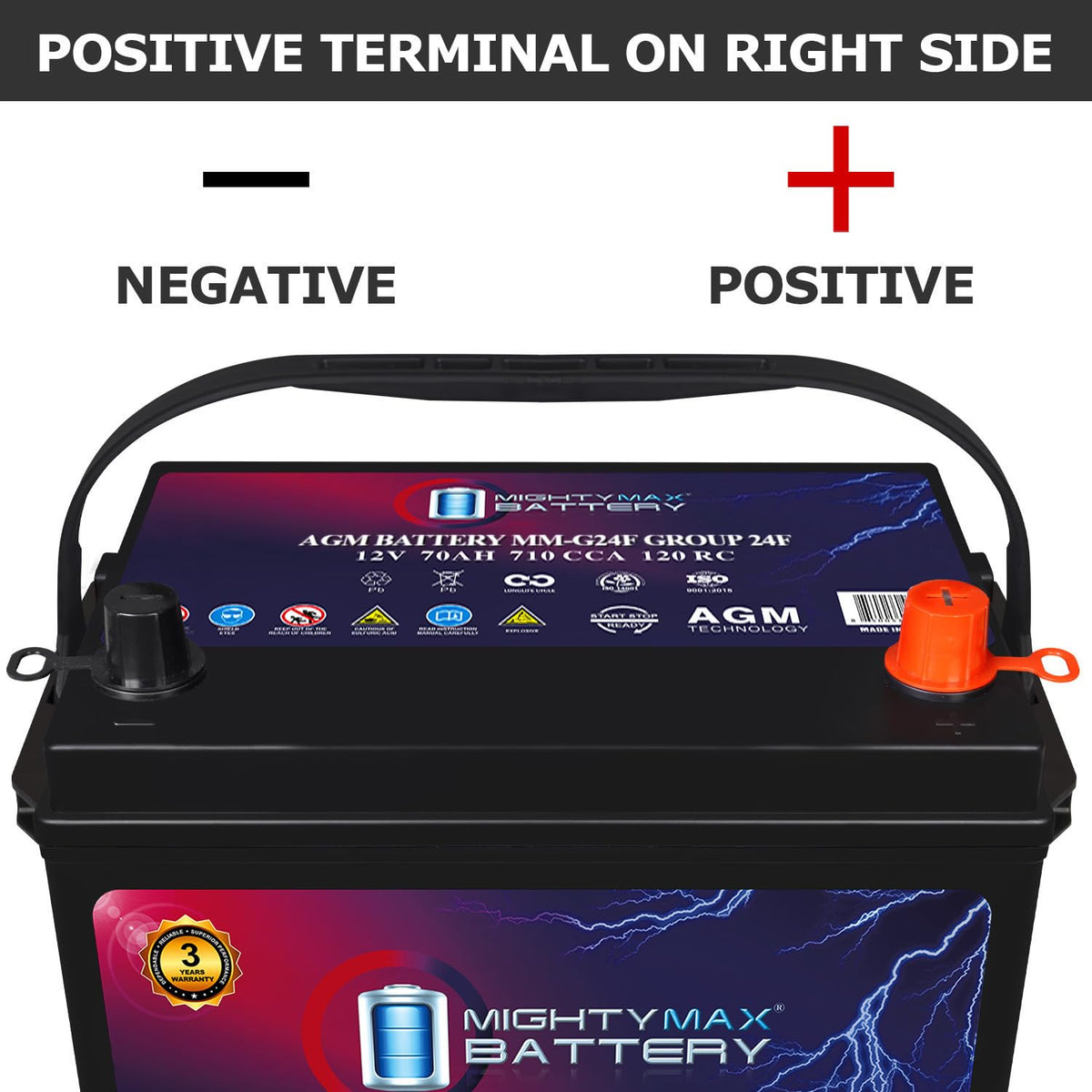 12V 70Ah AGM Replacement Battery H88197
