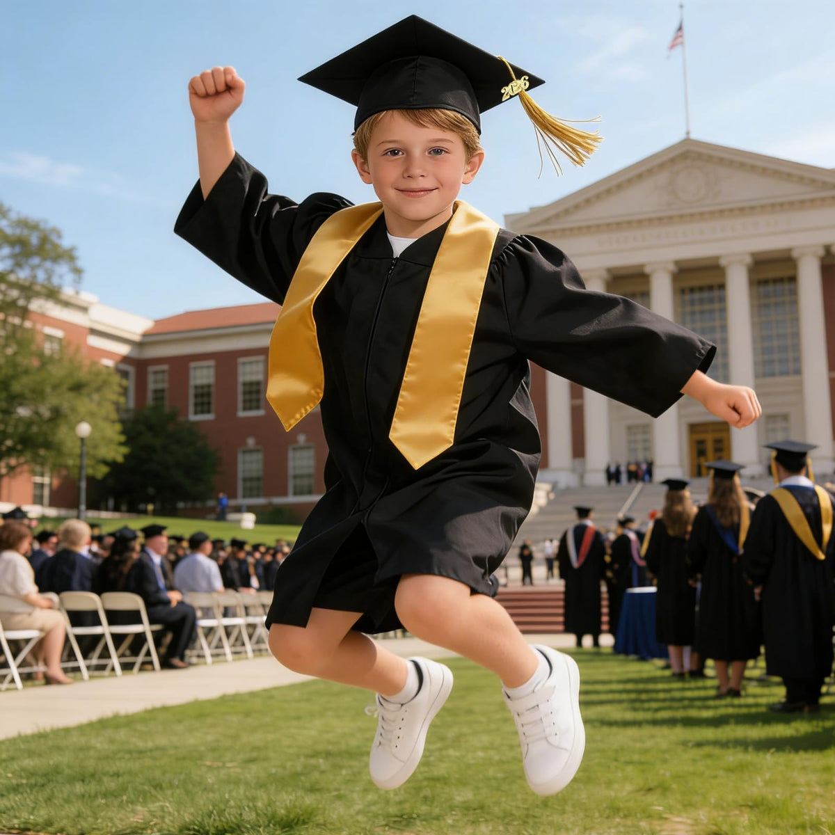 Graduation Cap and Gown Set with Tassel H704