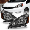Black Housing Headlights Headlamps Pair Set Y616