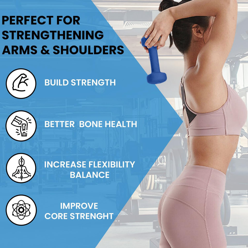 Neoprene Coated Dumbbell Set Blue O364867