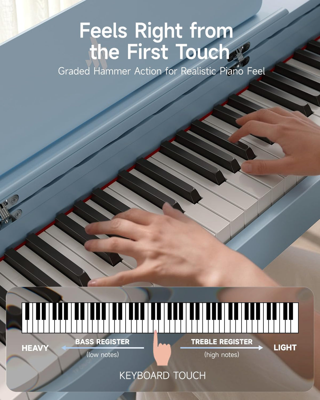 88 Key Weighted Digital Piano with Graded Hammer Action M63958