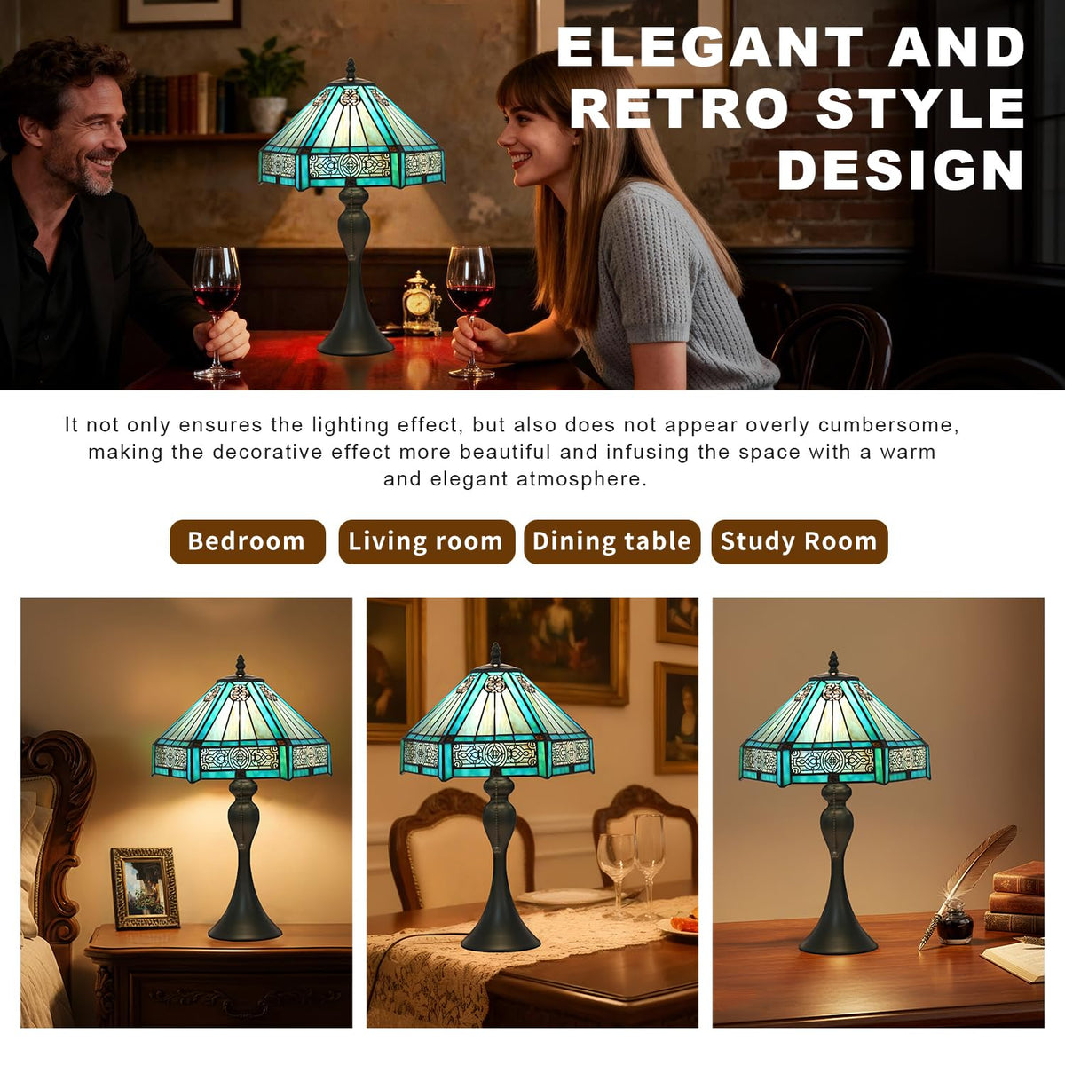 Stained Glass Table Lamp H995