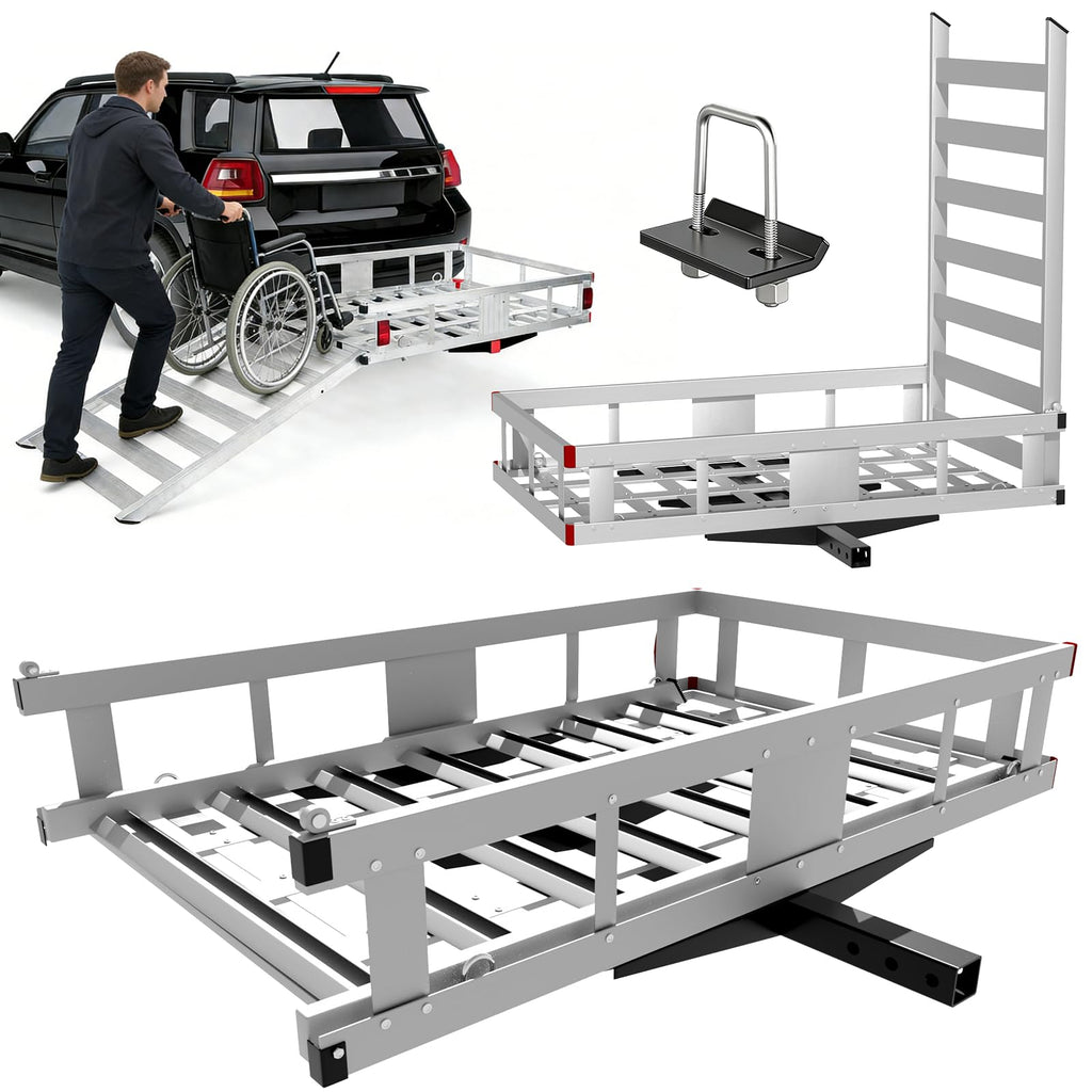Aluminum Trailer Hitch Cargo Carrier with Ramp S7900