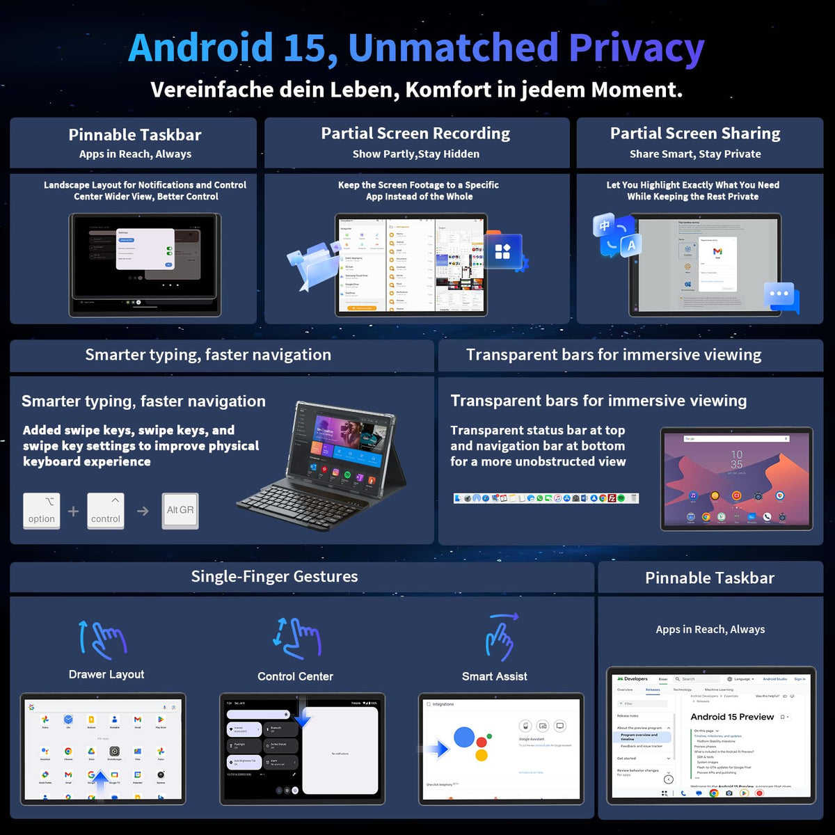 10 Inch Android Tablet with Keyboard D45577
