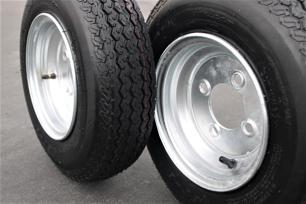 4.80-8 Trailer Tire & Wheel, 6 Ply, 4 Lug Galvanized, Set of 2 X1843