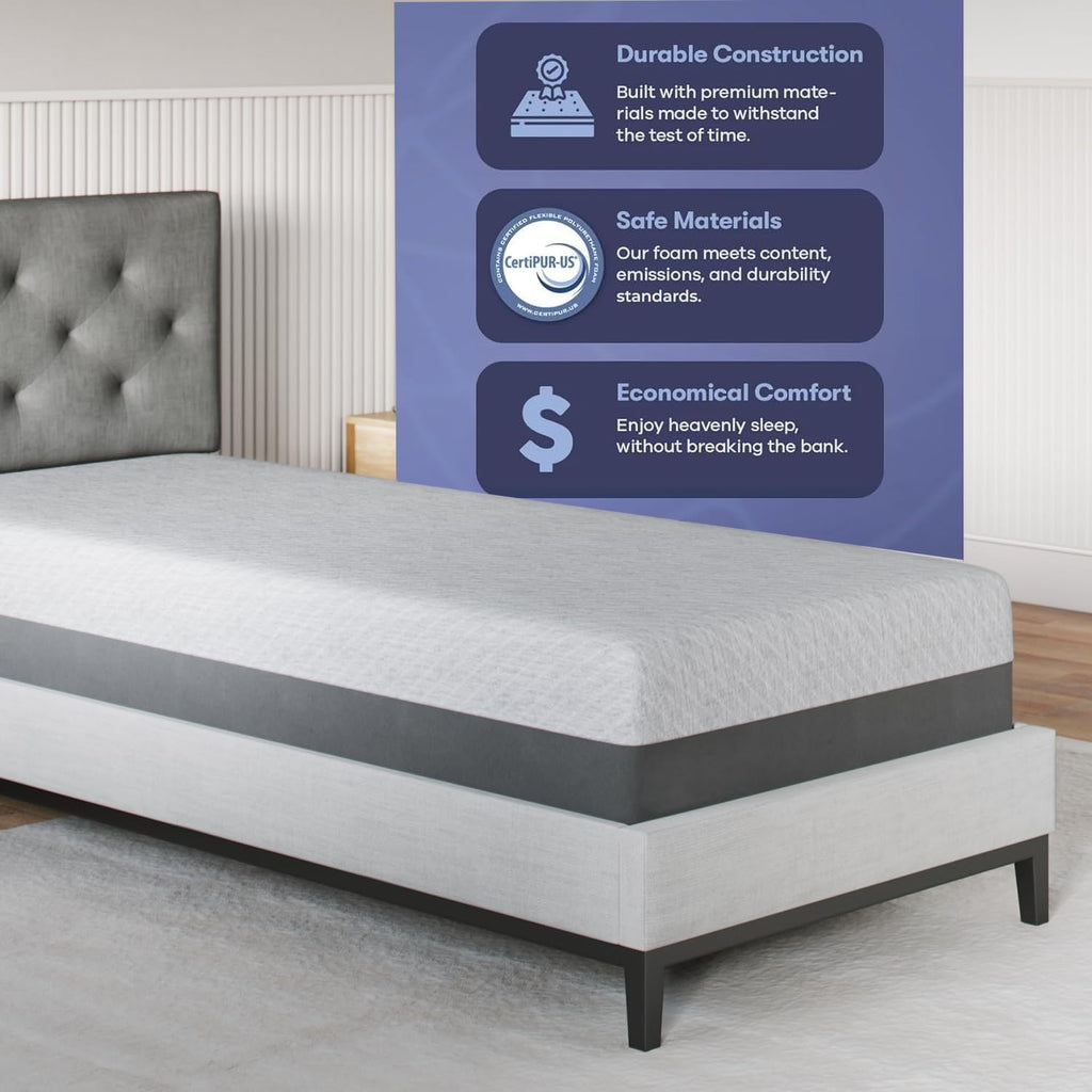 8 Inch Twin Gel Memory Foam Mattress N338