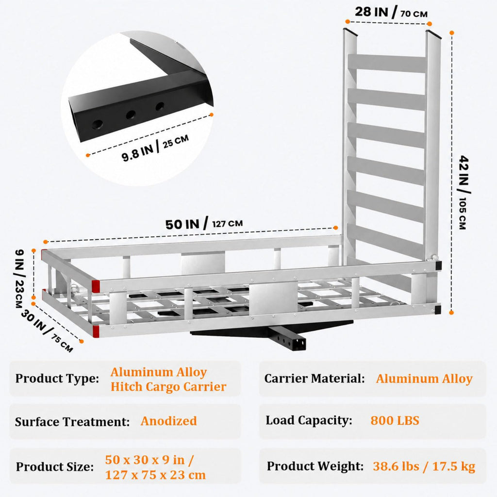Aluminum Trailer Hitch Cargo Carrier with Ramp S7900