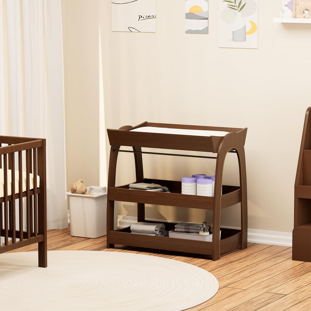 Wood 2-Tier Baby Changing Table C369985