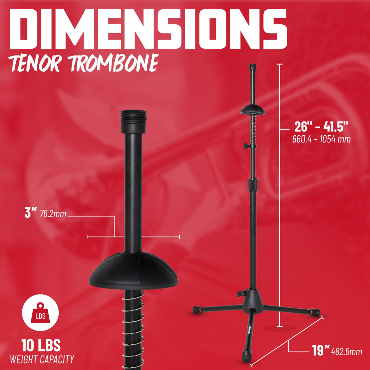 Tripod Style Stand for Trombones J190