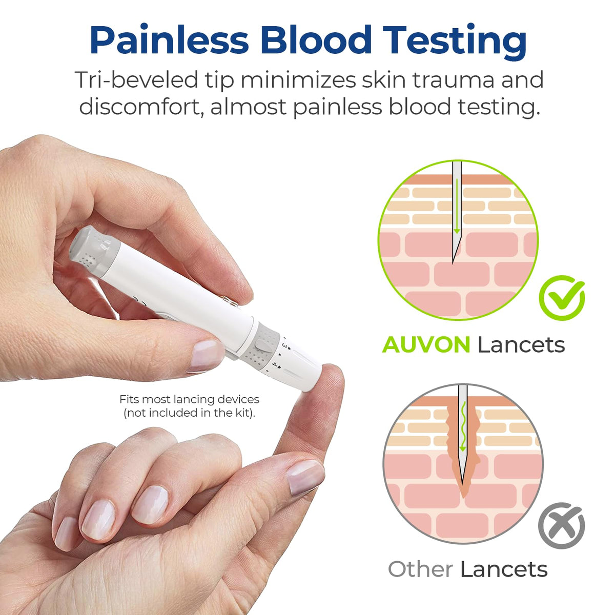 Blood Glucose Test Strips & Lancets Kit, 100 Pack, 30 Gauge P401501