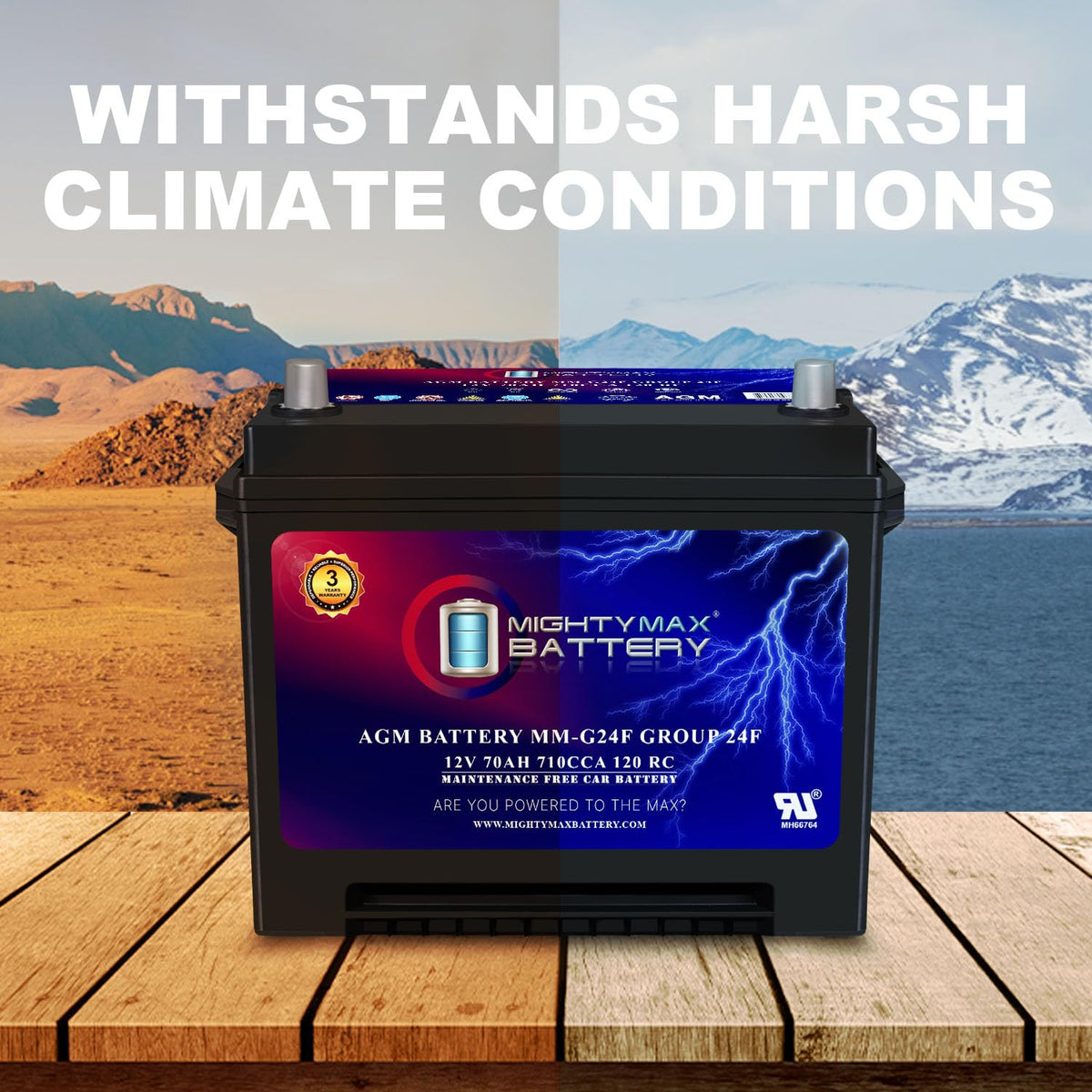 12V 70Ah AGM Replacement Battery H88197