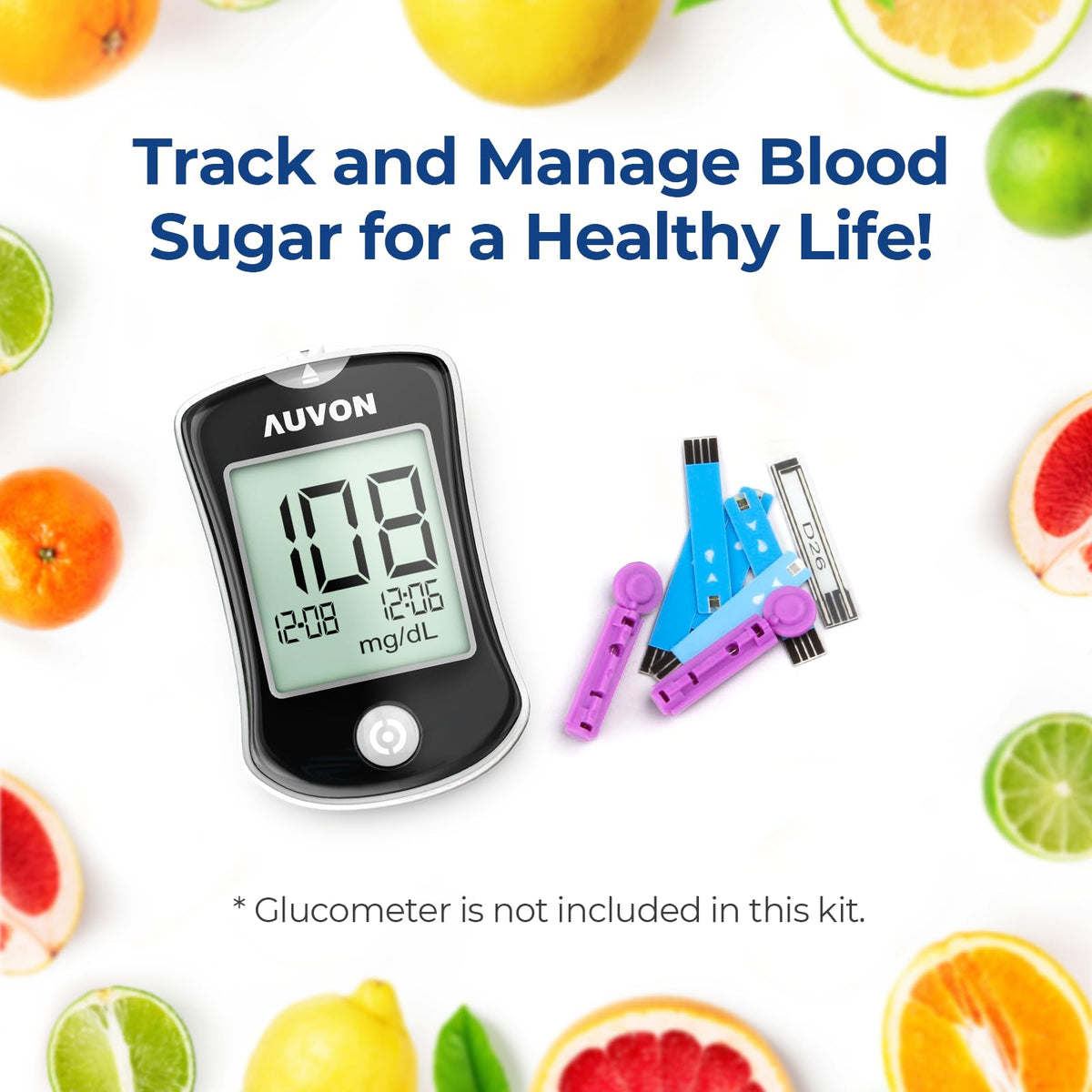 Blood Glucose Test Strips & Lancets Kit, 100 Pack, 30 Gauge P401501