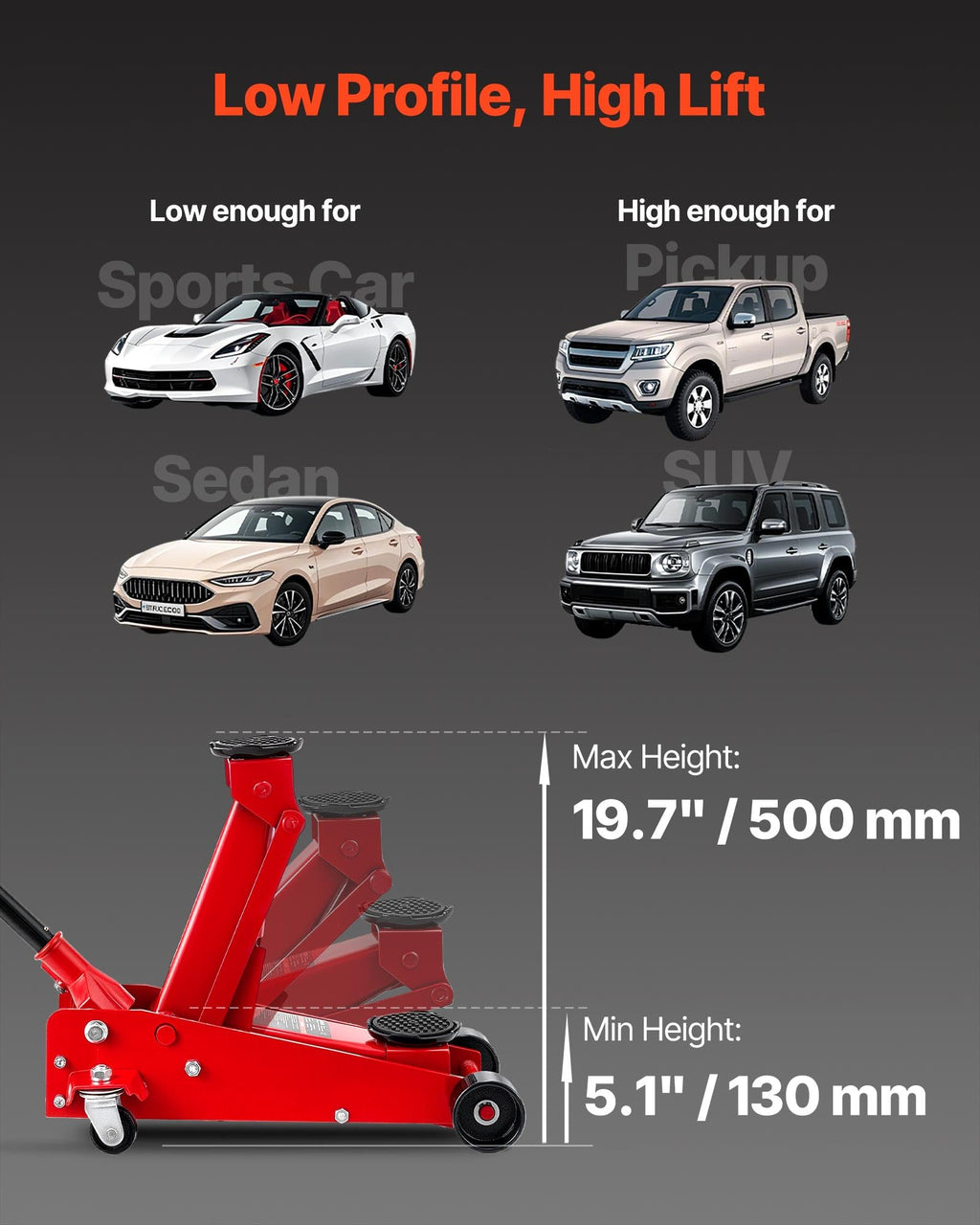 3 Ton Low Profile Steel Hydraulic Floor Jack X55382